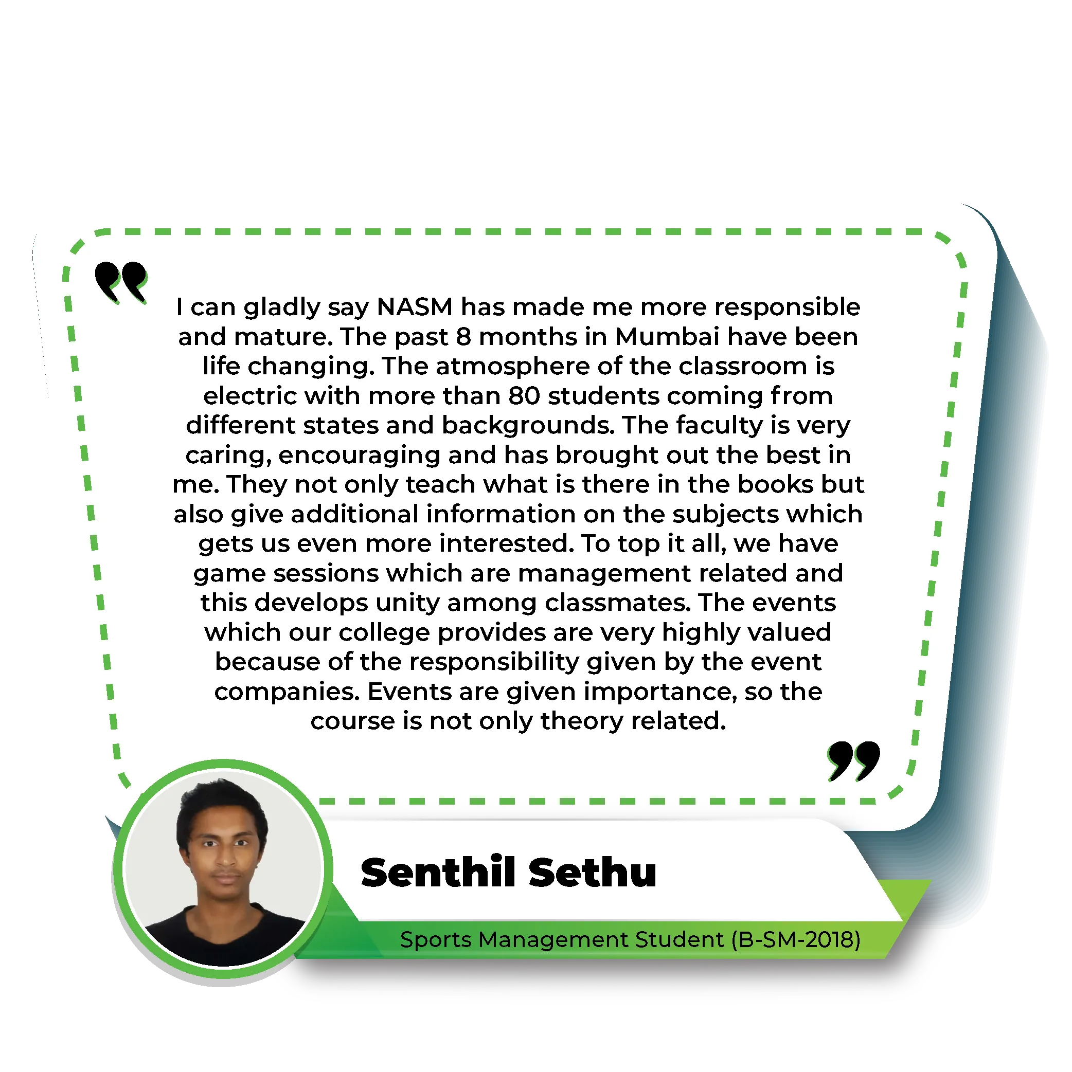 Student Testimonials-Senthil